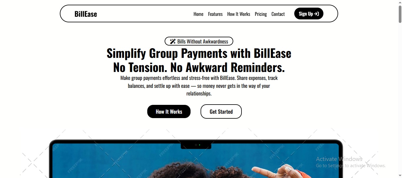Bill-Ease - Landing Page